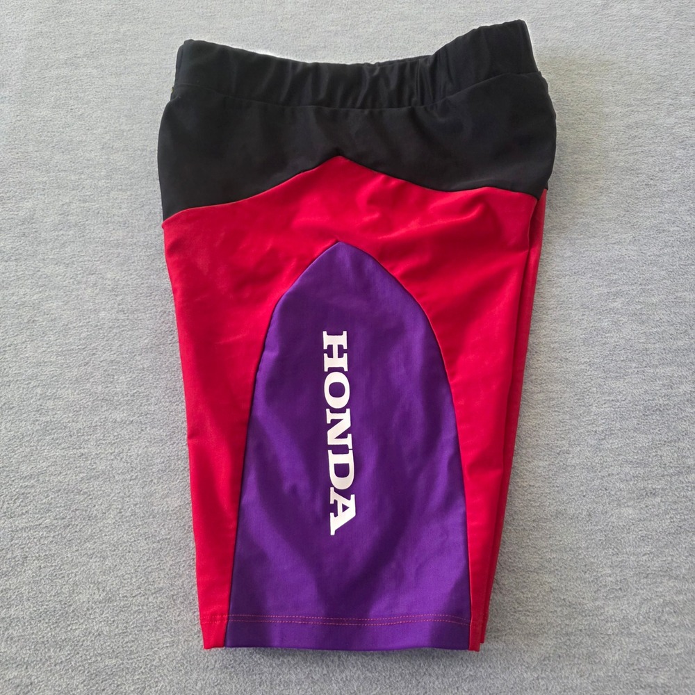 Forever 21 Honda Biker Shorts Womens XS Red Purple Black Moto Racing Athleisure